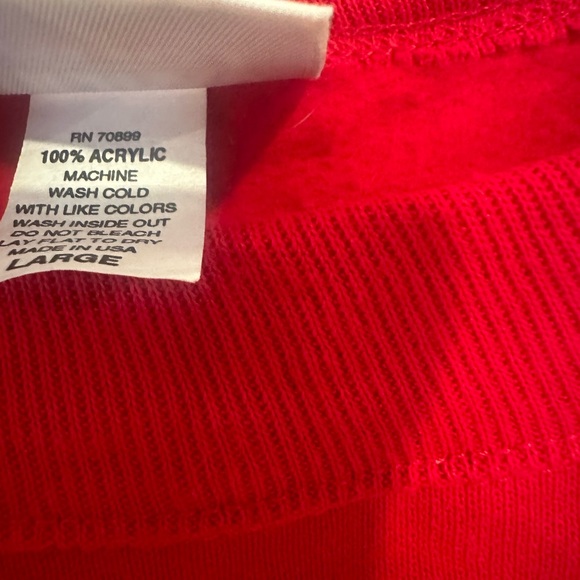 Holiday Time vintage Red Christmas snowman Sweatshirt size large - Picture 3 of 6